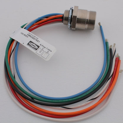 Hubbell MiniQuick Female Receptacle 6P7W Straight Quickconnect 16AWG HRMS07501
