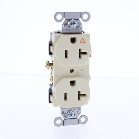 Hubbell Almond Isolated Ground Commercial Receptacle Outlet 20A BULK IG20CRAL