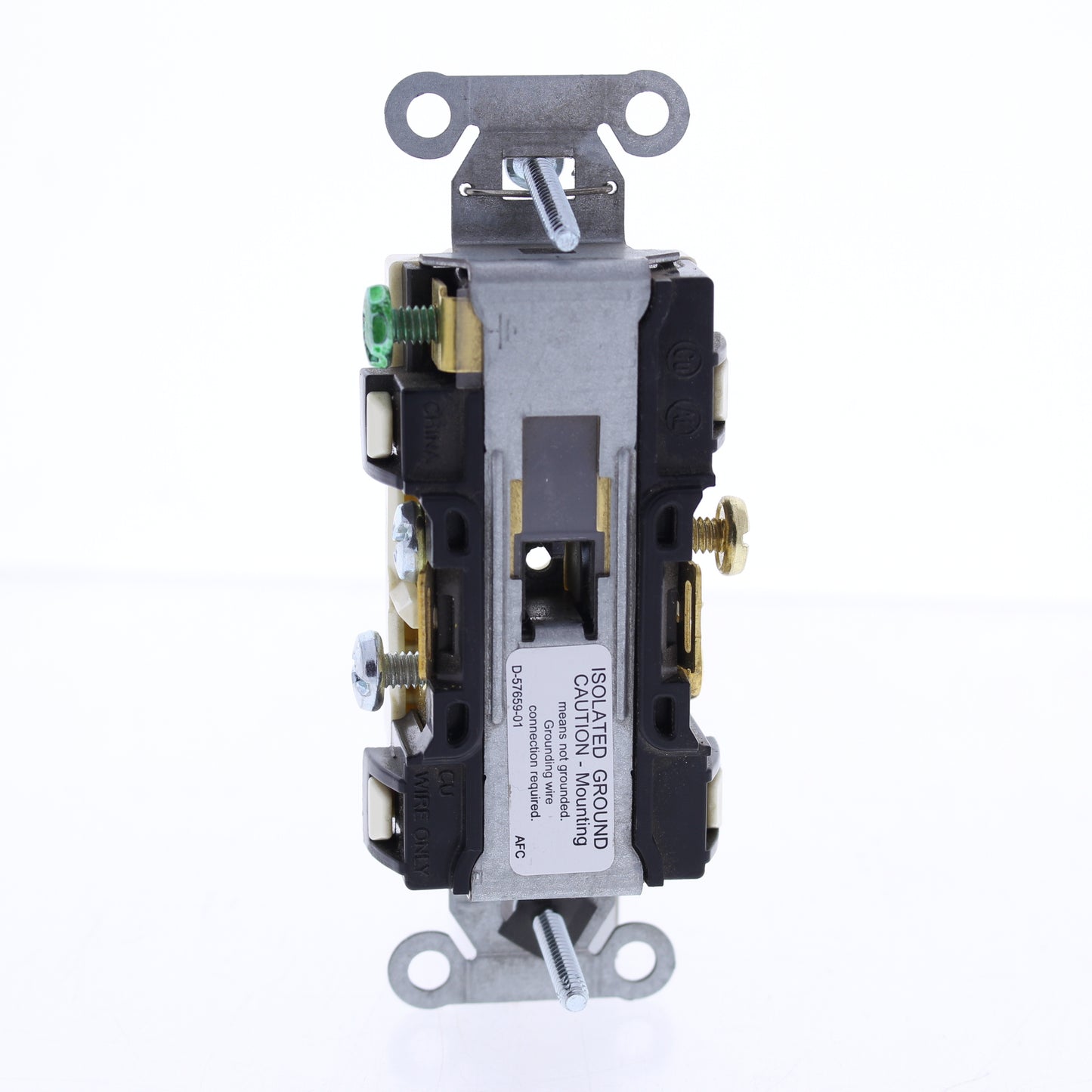 Hubbell Almond Isolated Ground Commercial Receptacle Outlet 20A BULK IG20CRAL