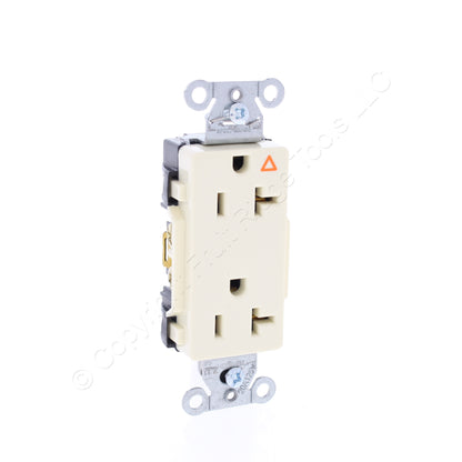 10PK Hubbell Almond Isolated Ground Commercial Decorator Receptacle 20A IG20DRAL