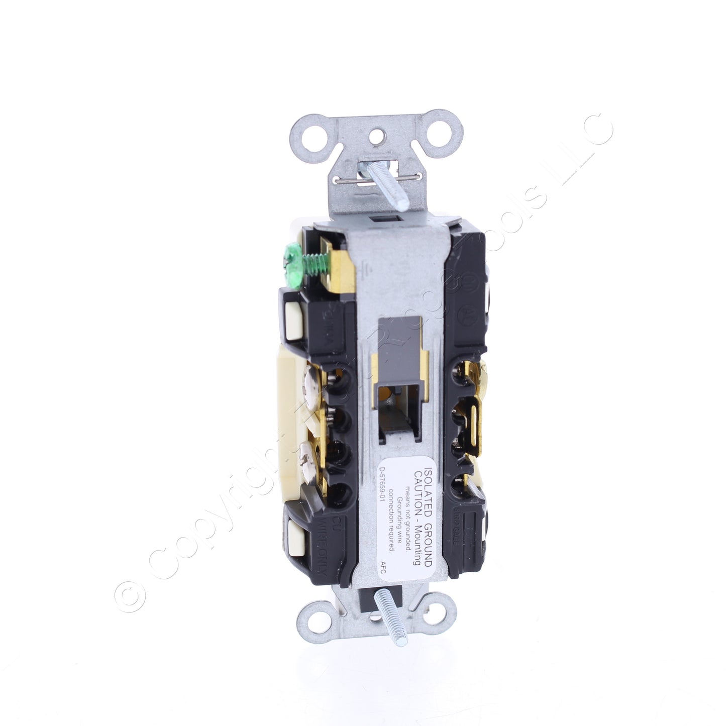10PK Hubbell Almond Isolated Ground Commercial Decorator Receptacle 20A IG20DRAL