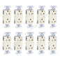 10PK Hubbell Almond Isolated Ground Commercial Decorator Receptacle 20A IG20DRAL