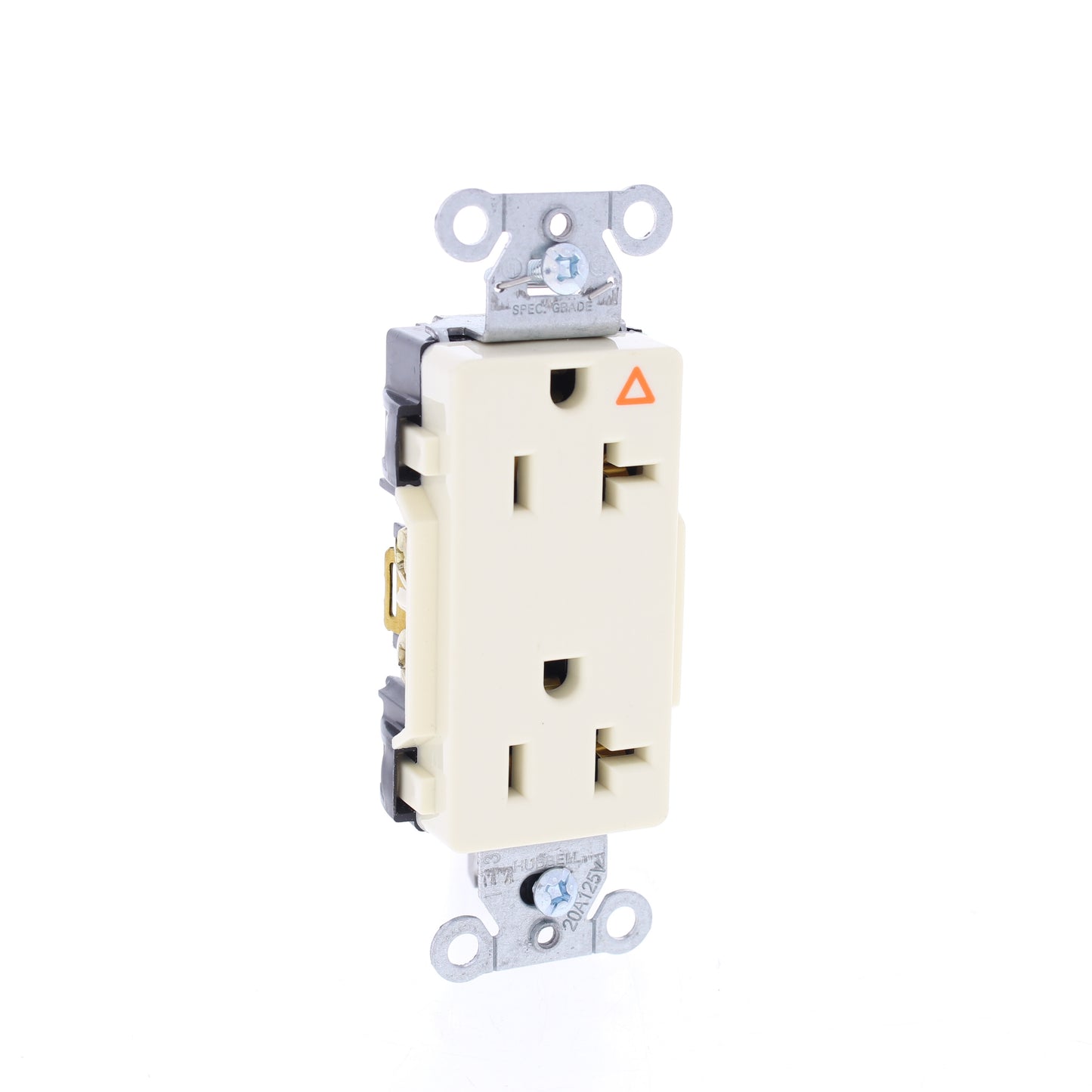 Hubbell Almond Isolated Ground Commercial Decorator Receptacle 20A BULK IG20DRAL