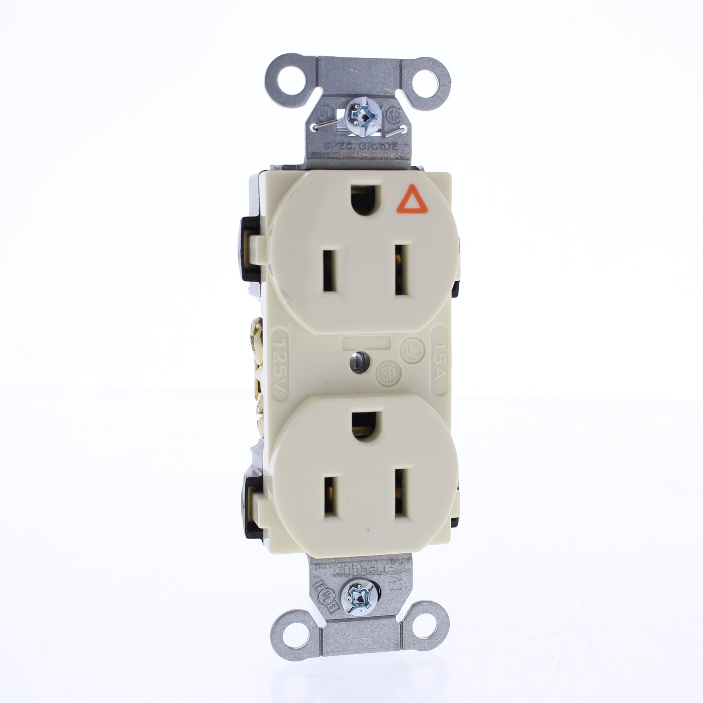 Hubbell Almond Isolated Ground Spec Grade Receptacle Duplex Outlet 15A IG5252AL