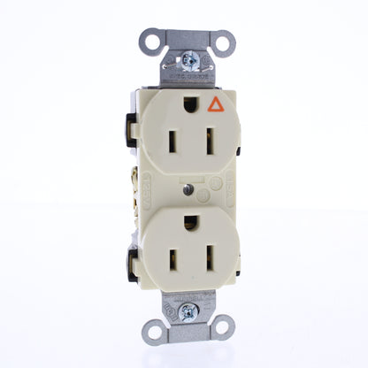 Hubbell Almond Isolated Ground Spec Grade Receptacle Duplex Outlet 15A IG5252AL