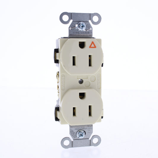 Hubbell Almond Isolated Ground Spec Grade Receptacle Duplex Outlet 15A IG5252AL