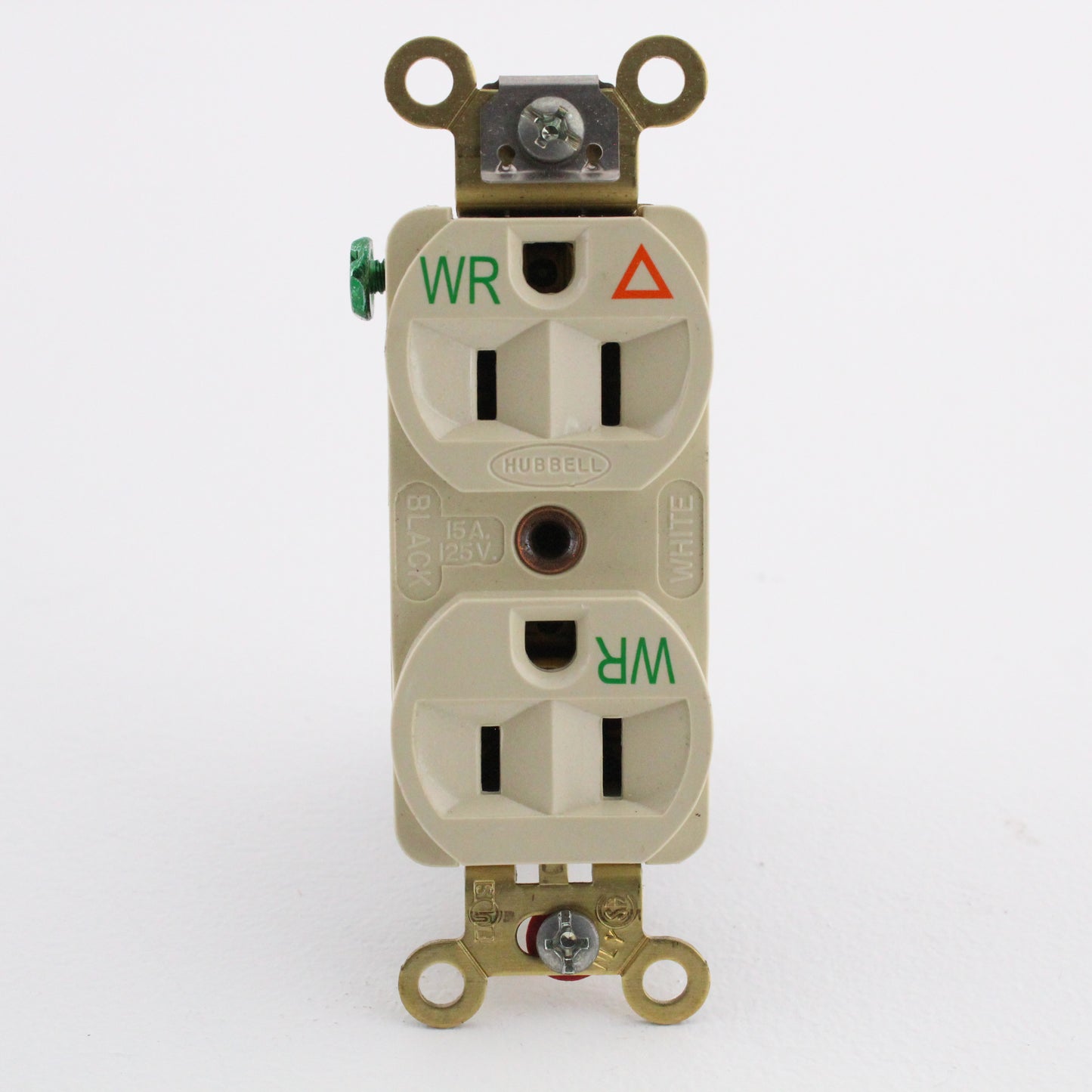 Hubbell Ivory Weather Resistant Isolated Ground Receptacle Outlet 15A IG5262IWR