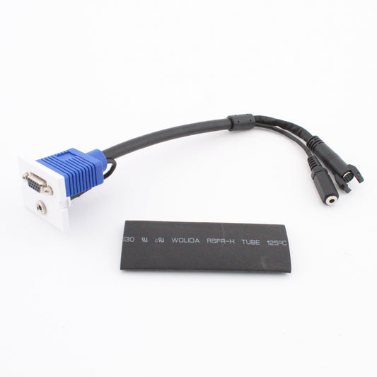 Hubbell IM153815W White 1-Ft I-Station Plug-N-Play 3.5mm Stereo Jack 15-Pin VGA