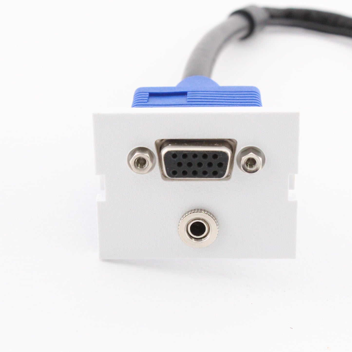 Hubbell IM153815W White 1-Ft I-Station Plug-N-Play 3.5mm Stereo Jack 15-Pin VGA