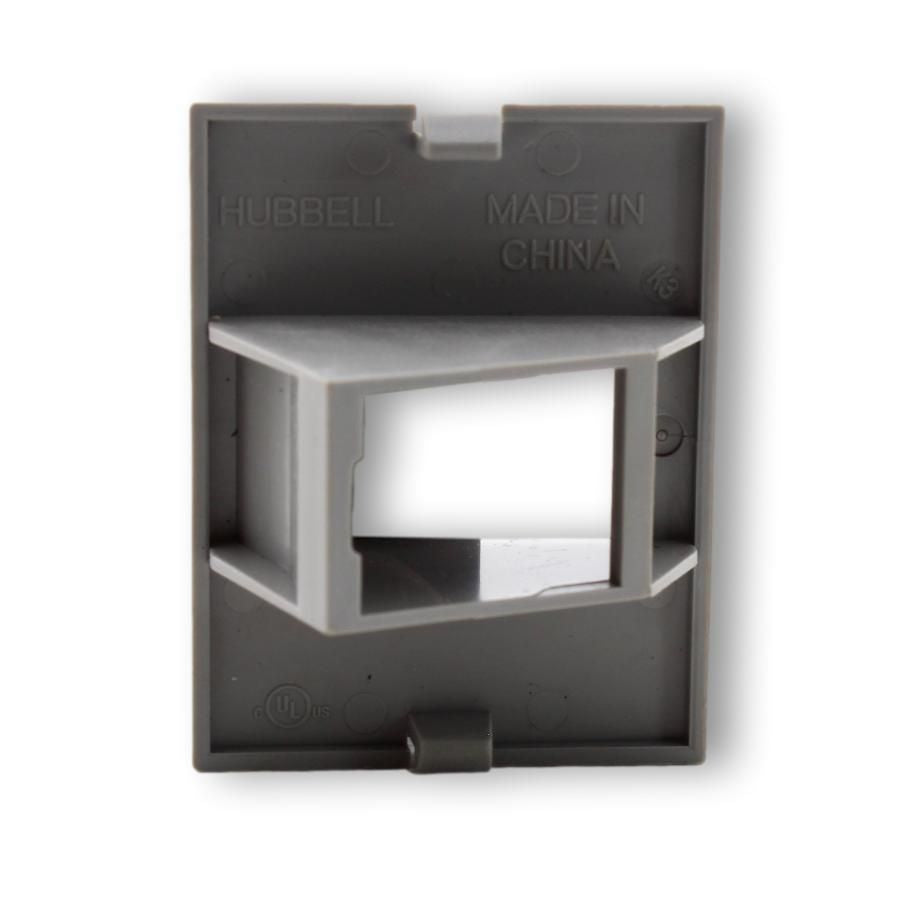 Hubbell IM1IA15GY Gray 1.5 Unit 1-Port iStation Module Recessed Keystone Plate