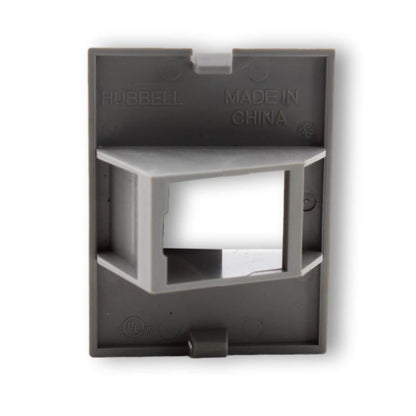 Hubbell IM1IA15GY Gray 1.5 Unit 1-Port iStation Module Recessed Keystone Plate
