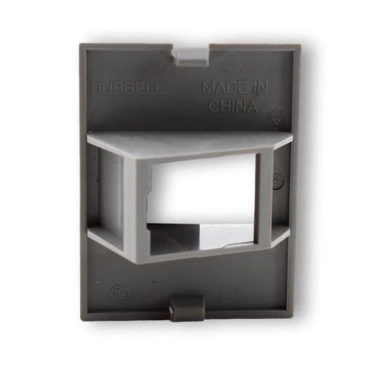 Hubbell IM1IA15GY Gray 1.5 Unit 1-Port iStation Module Recessed Keystone Plate