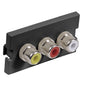 Hubbell IM3RS1BK Istation Module W/3Rca Solder 1U Black