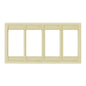 Hubbell IMF4EI Ivory Plate 1-Gang Istation Module Frame 4U