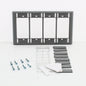 Hubbell Gray iStation Module Frame Plate 4-Gang Configurable w/ID Window IMF4GY