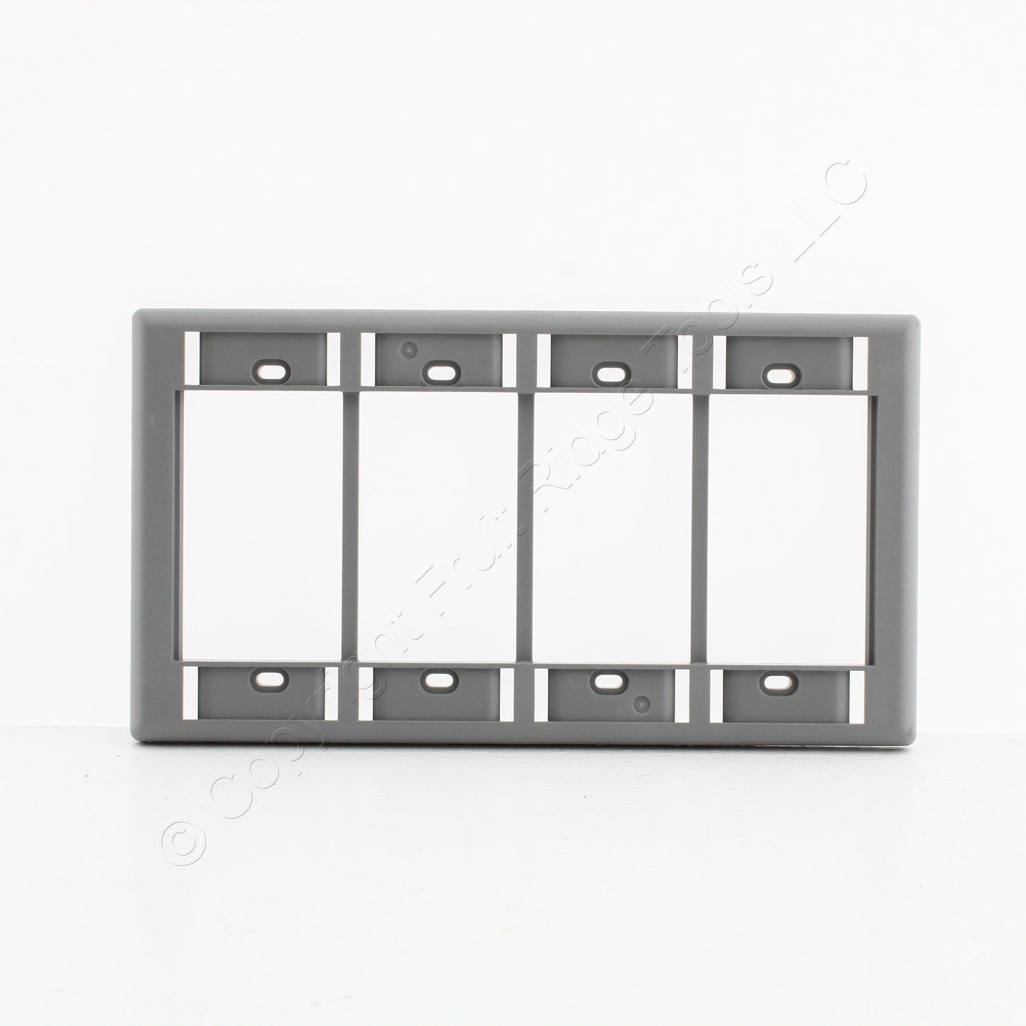 Hubbell Gray iStation Module Frame Plate 4-Gang Configurable w/ID Window IMF4GY