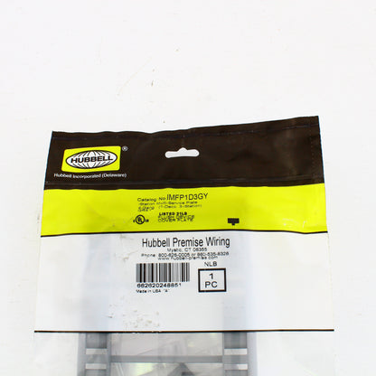 Hubbell IMFP1D3GY Gray 4-Gang Single Decorator iStation Module Frame w/ID Plate
