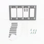 Hubbell IMFP1D3GY Gray 4-Gang Single Decorator iStation Module Frame w/ID Plate