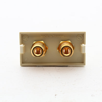 Hubbell "Electric Ivory" Speaker Binding Post Pair iStation Module 1-Unit MSP1EI