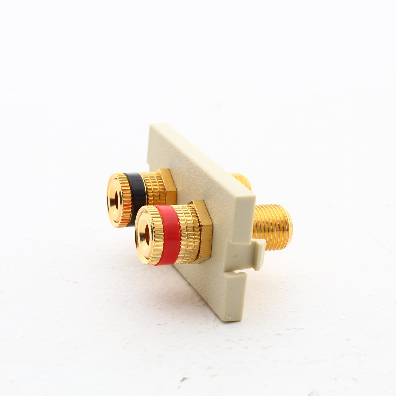 Hubbell "Electric Ivory" Speaker Binding Post Pair iStation Module 1-Unit MSP1EI