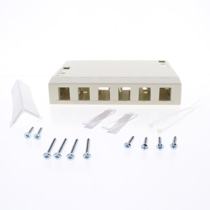 Hubbell ISB12OW Office White 12-Port Keystone Housings Surface Mount Box 10pcs