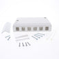 Hubbell ISB12W White 12-Port Ethernet Data Keystone Housing Surface Mount Box