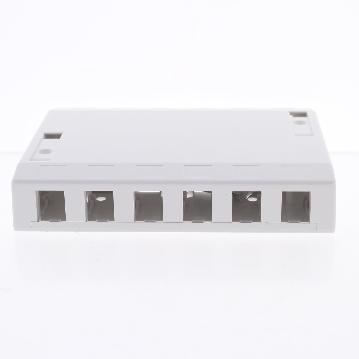 Hubbell ISB12W White 12-Port Ethernet Data Keystone Housing Surface Mount Box