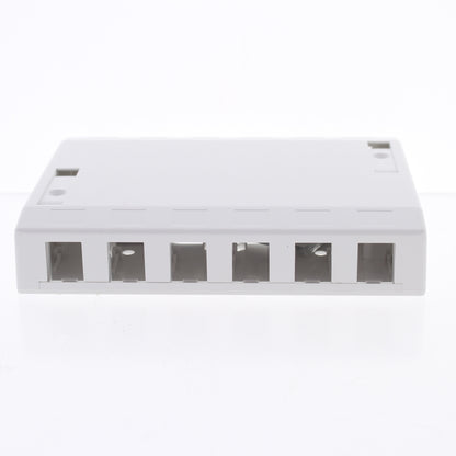 Hubbell ISB12W White 12-Port Ethernet Data Keystone Housing Surface Mount Box