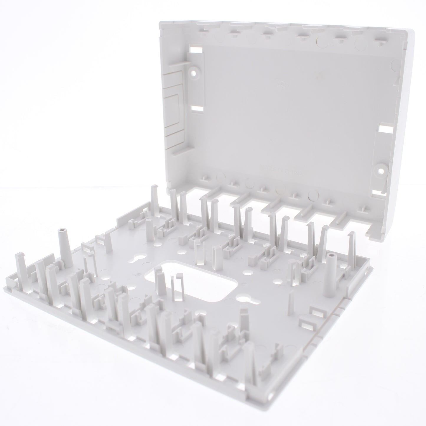 Hubbell ISB12W White 12-Port Ethernet Data Keystone Housing Surface Mount Box