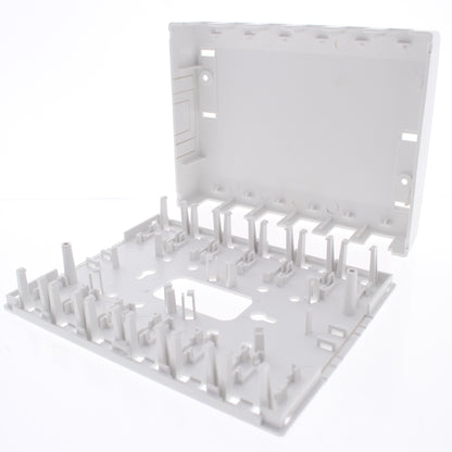 Hubbell ISB12W White 12-Port Ethernet Data Keystone Housing Surface Mount Box