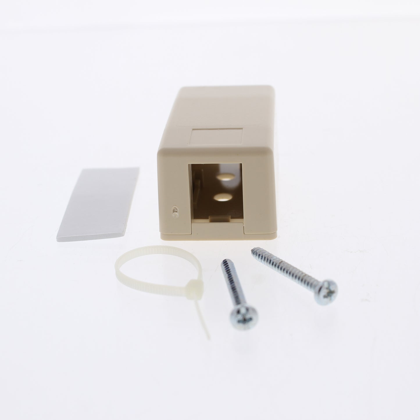 Hubbell "Telco Ivory" 1-Port Data Keystone Housing Surface Mount Box ISB1TI