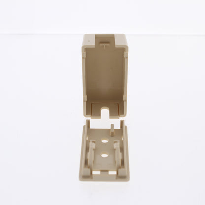 Hubbell "Telco Ivory" 1-Port Data Keystone Housing Surface Mount Box ISB1TI