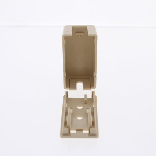 Hubbell "Telco Ivory" 1-Port Data Keystone Housing Surface Mount Box ISB1TI