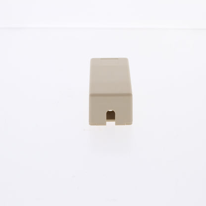 Hubbell "Telco Ivory" 1-Port Data Keystone Housing Surface Mount Box ISB1TI