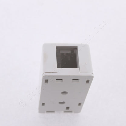 Hubbell White 1-Port Data Keystone Housing Surface Mount Box Plenum Rated ISB1WP
