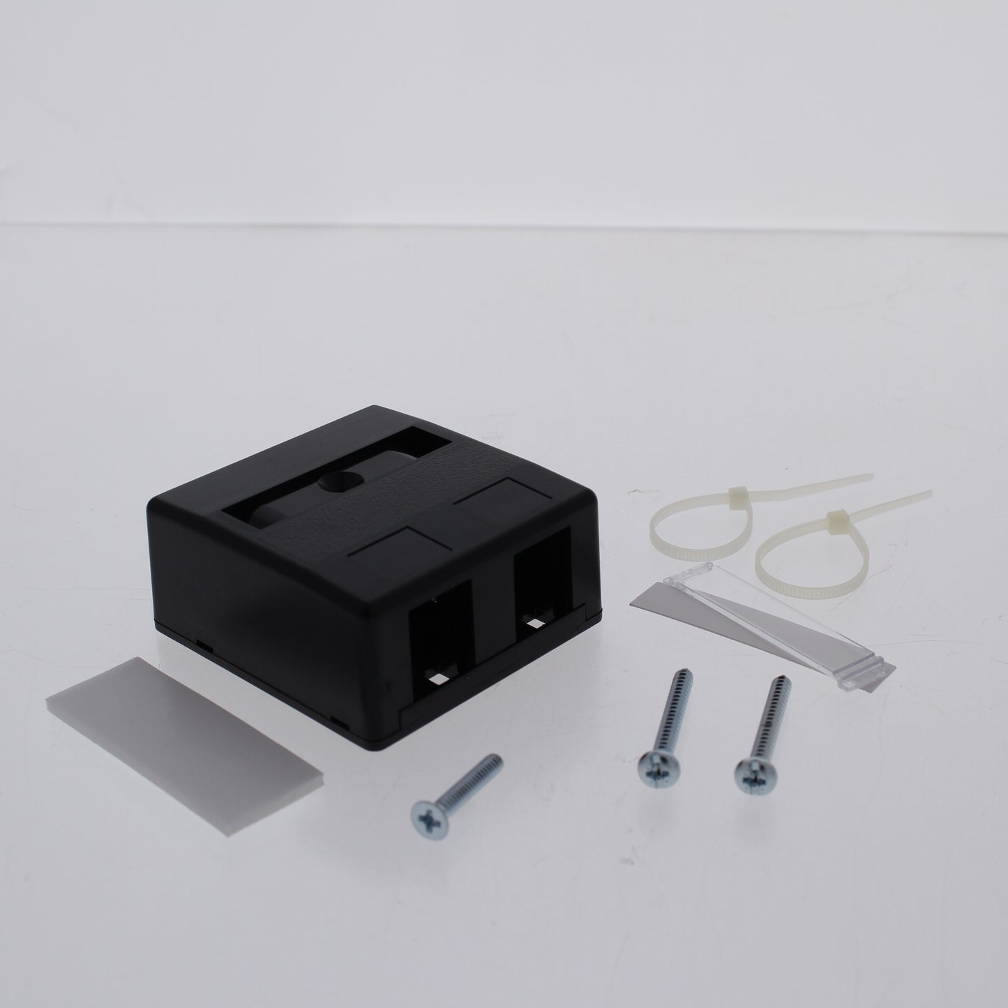 Hubbell Black 2-Port Data Voice Media Keystone Housing Surface Mount Box ISB2BK