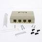 Hubbell Ivory 4-Port Data Voice Media Keystone Housing Surface Mount Box ISB4EI