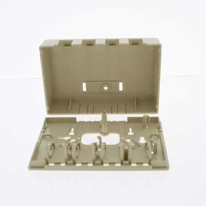 Hubbell Ivory 4-Port Data Voice Media Keystone Housing Surface Mount Box ISB4EI