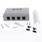 Hubbell Gray 4-Port Data Voice Media Keystone Housing Surface Mount Box ISB4GY