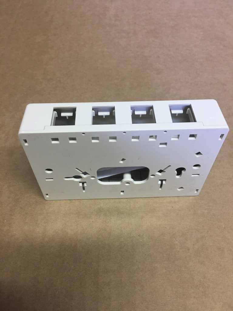 Hubbell ISB4OW Surface Mount Box 4-Port Keystone Office White Data Jack Housing