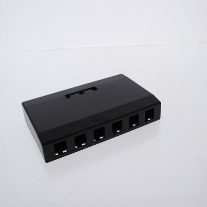 Hubbell Black 6-Port Data Voice Media Keystone Housing Surface Mount Box ISB6BK
