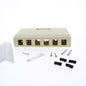 Hubbell Ivory 6-Port Data Voice Media Keystone Housing Surface Mount Box ISB6EI