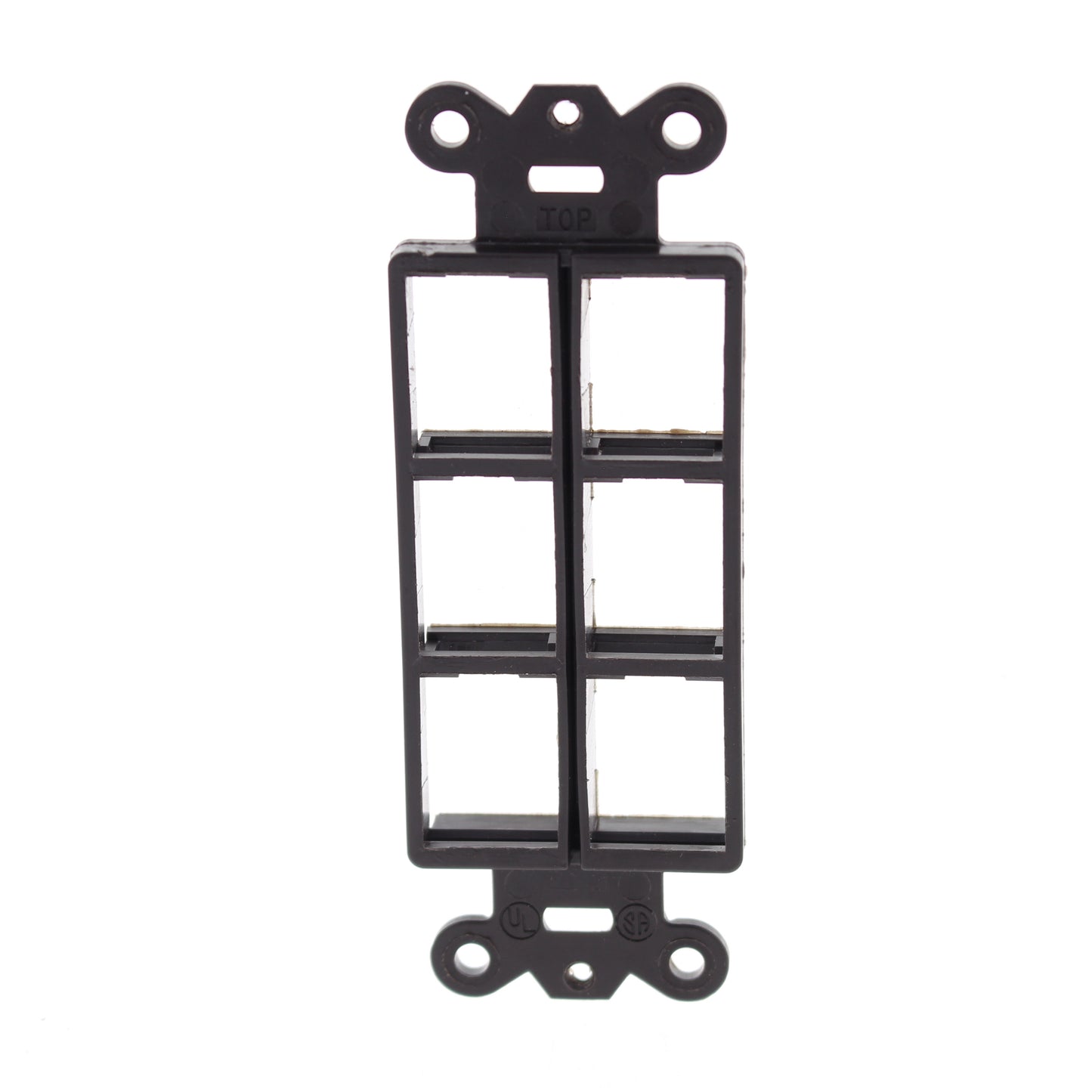 Hubbell iStation Brown 6-Port Keystone Frame for Decorator Wallplate ISF6BN