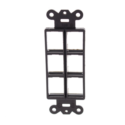 Hubbell iStation Brown 6-Port Keystone Frame for Decorator Wallplate ISF6BN