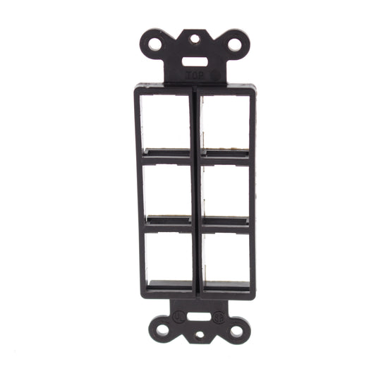 Hubbell iStation Brown 6-Port Keystone Frame for Decorator Wallplate ISF6BN
