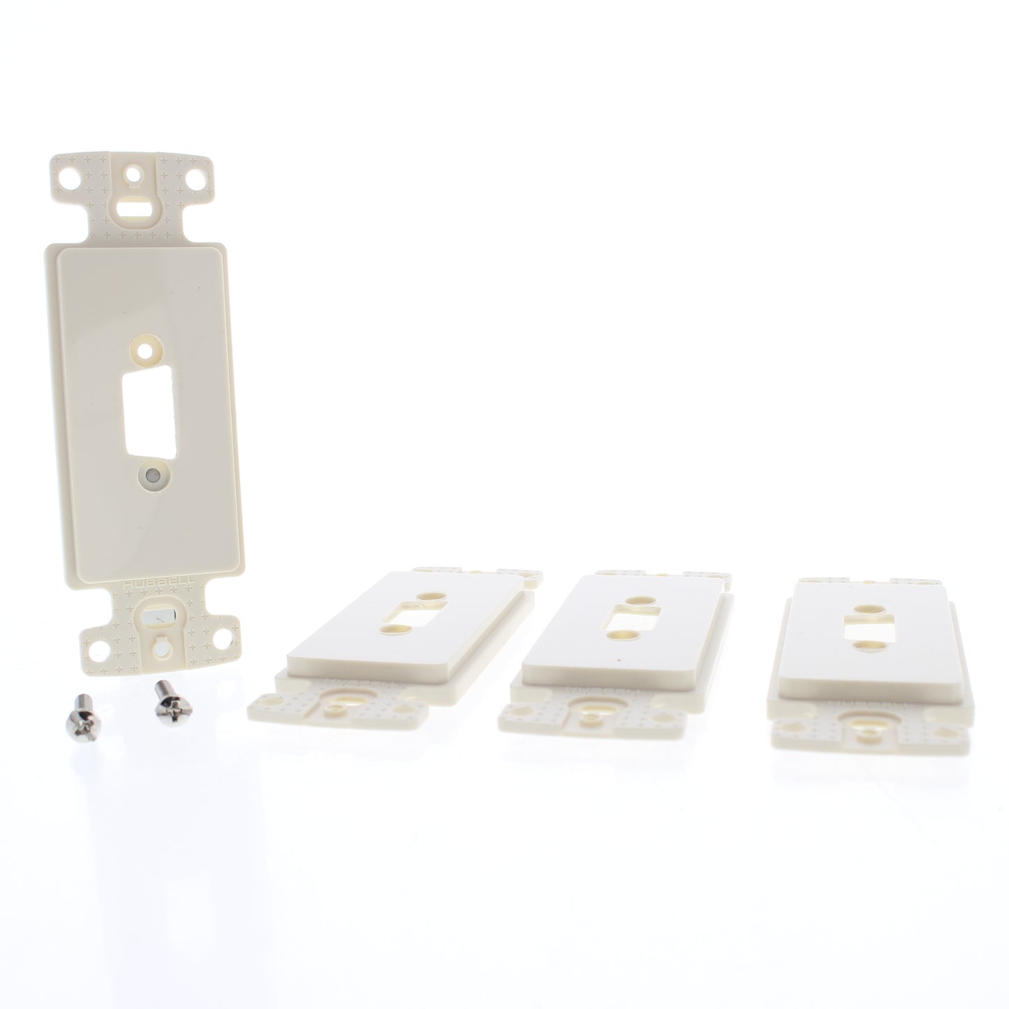 Hubbell ISFB15LA Light Almond 1-Port HDMI HD15 Frame for Decorator Wallplate 4pc