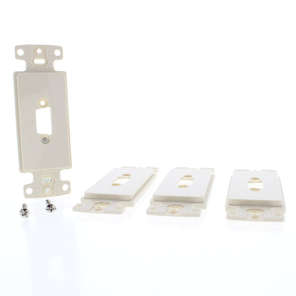 Hubbell ISFB15LA Light Almond 1-Port HDMI HD15 Frame for Decorator Wallplate 4pc