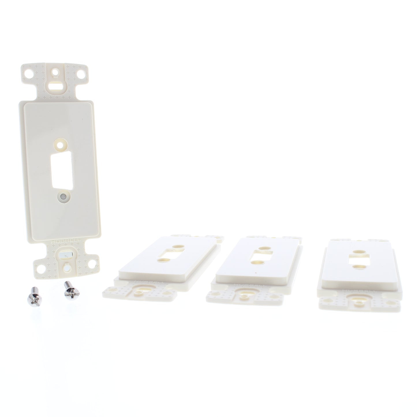 Hubbell ISFB15LA Light Almond 1-Port HDMI HD15 Frame for Decorator Wallplate 4pc