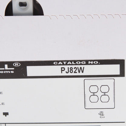 Hubbell PJ82W White Unbreakable 2-Gang Duplex Receptacle Mid-Size Covers 25pcs