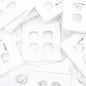 Hubbell PJ82W White Unbreakable 2-Gang Duplex Receptacle Mid-Size Covers 25pcs